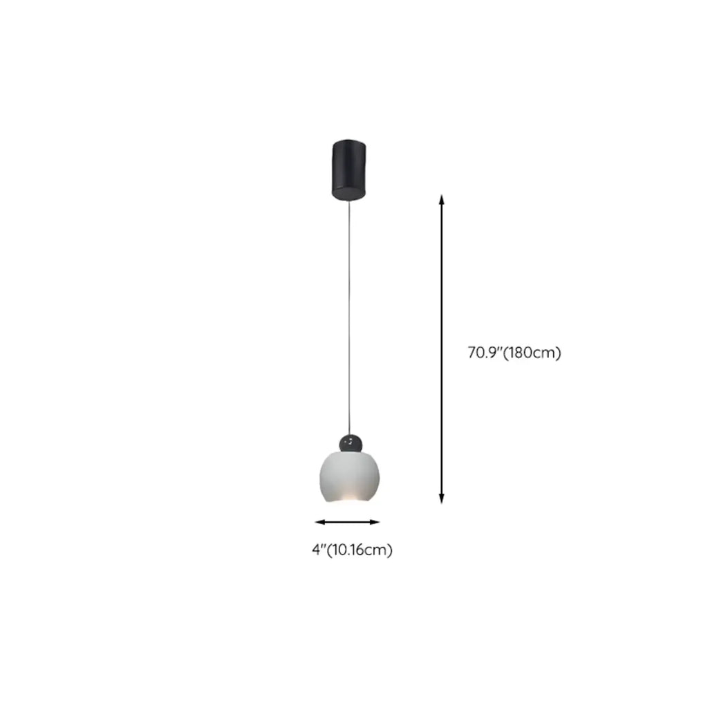 Modern Glass Globe LED Bedroom Hanging Pendant Light