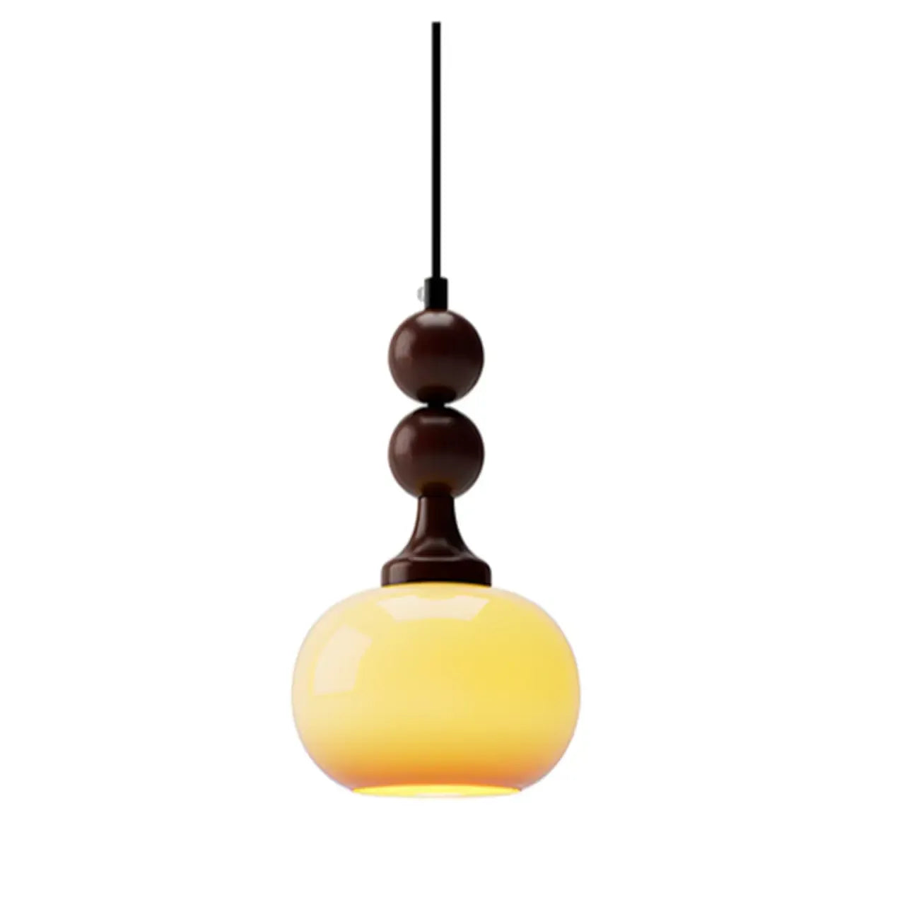 Liftable Orange Glass Pendant Light Fixture Adjustable Height
