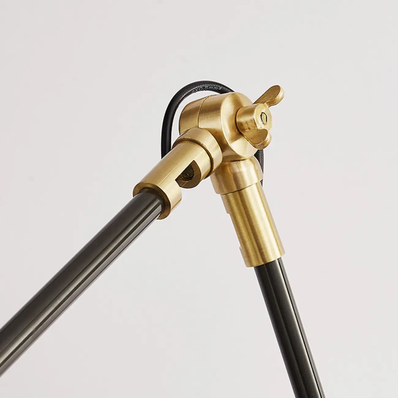 Industrial Amber Swing Arm LED Wall Sconce with Glass Shade