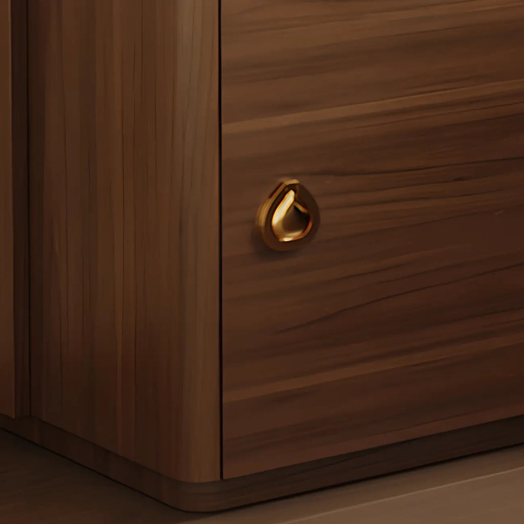 Multi-functional Nut-Brown Wood Lighting Smart Nightstand