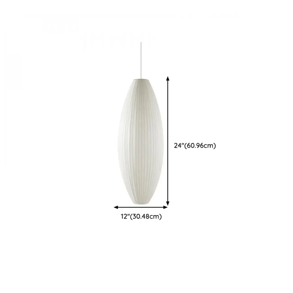 Geometric Silk Pendant Light for Bedside Adjustable Height