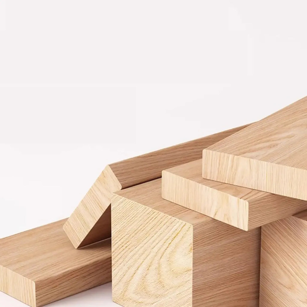 Scandinavian Wood TV Stand with Drawers and Cable Management