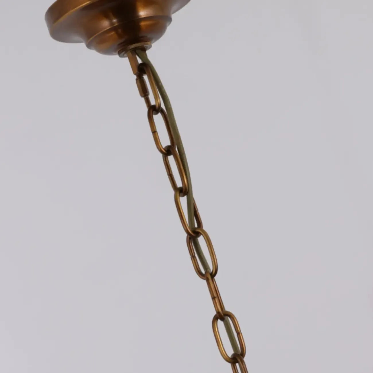 6 Lights Modern Amber Flower Glass Chandelier