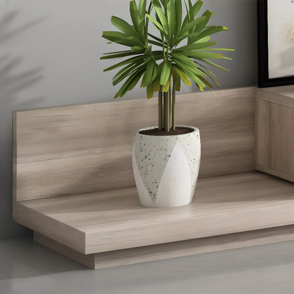 Wooden Scandinavian TV Stand with Storage Shelves