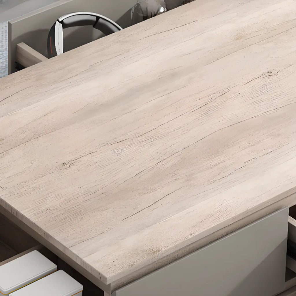 Wooden Scandinavian TV Stand with Storage Shelves