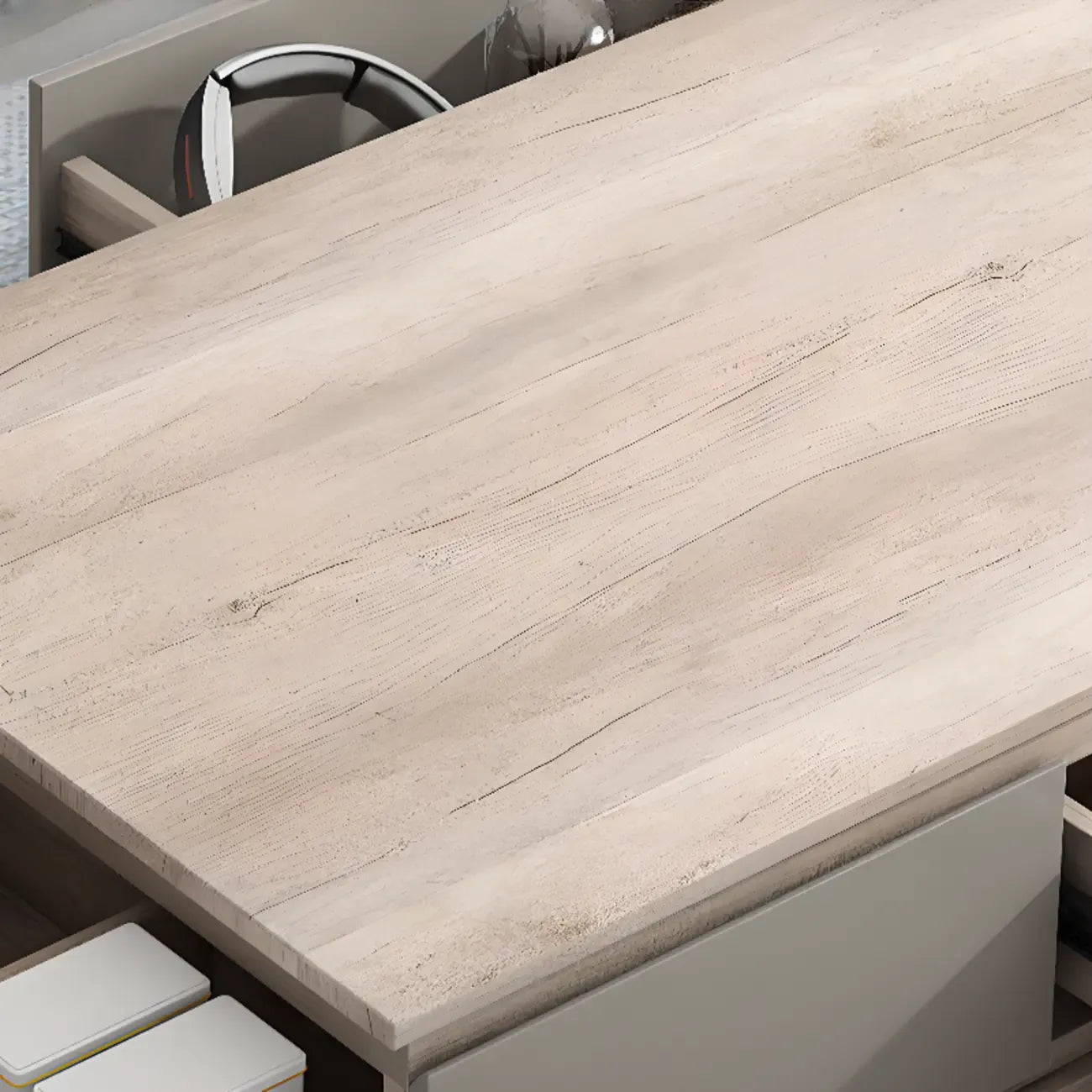 Wooden Scandinavian TV Stand with Storage Shelves