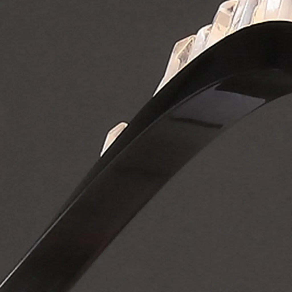 Swirl 2-Light Linear Crystal Black Pendant Light for Kitchen