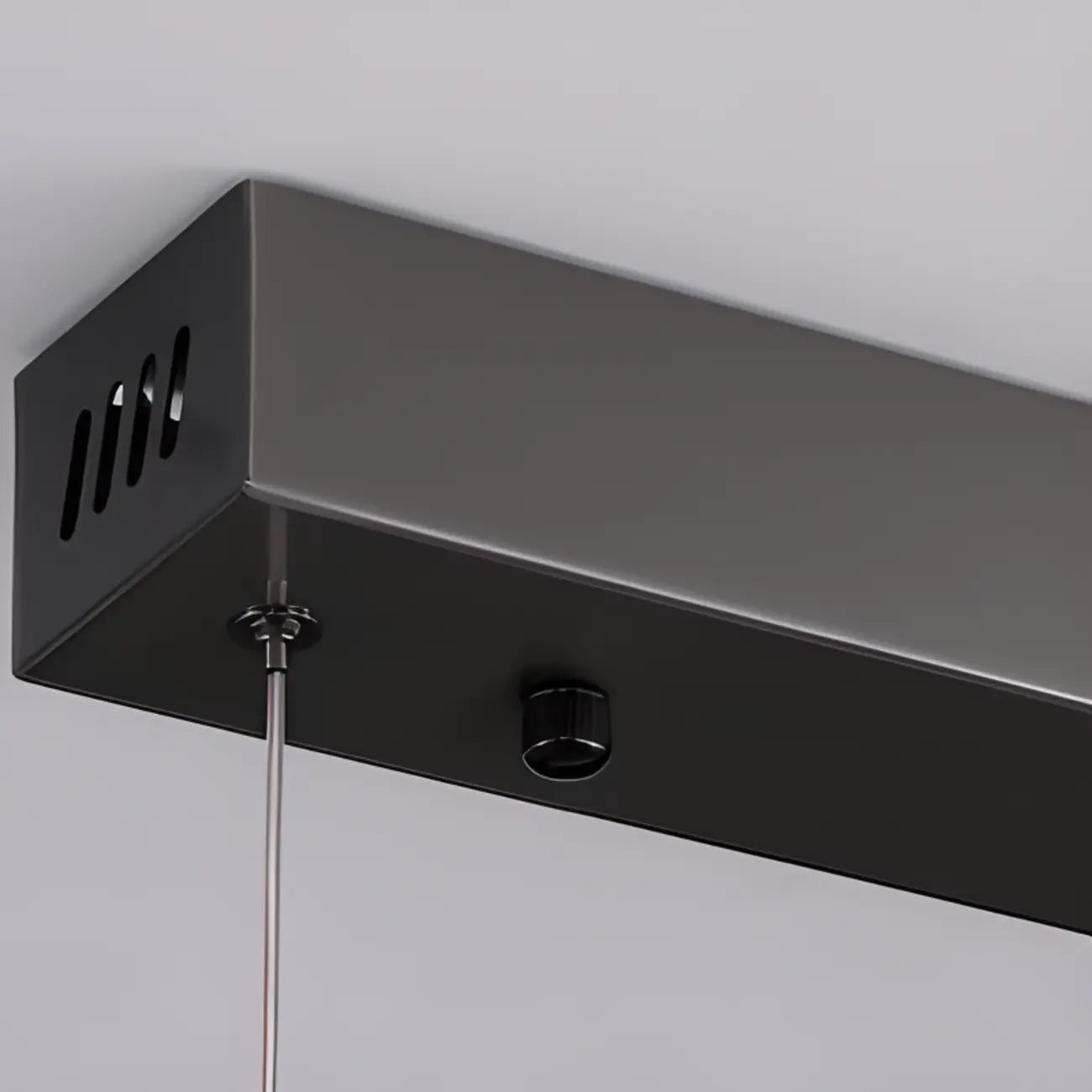 Swirl 2-Light Linear Crystal Black Pendant Light for Kitchen