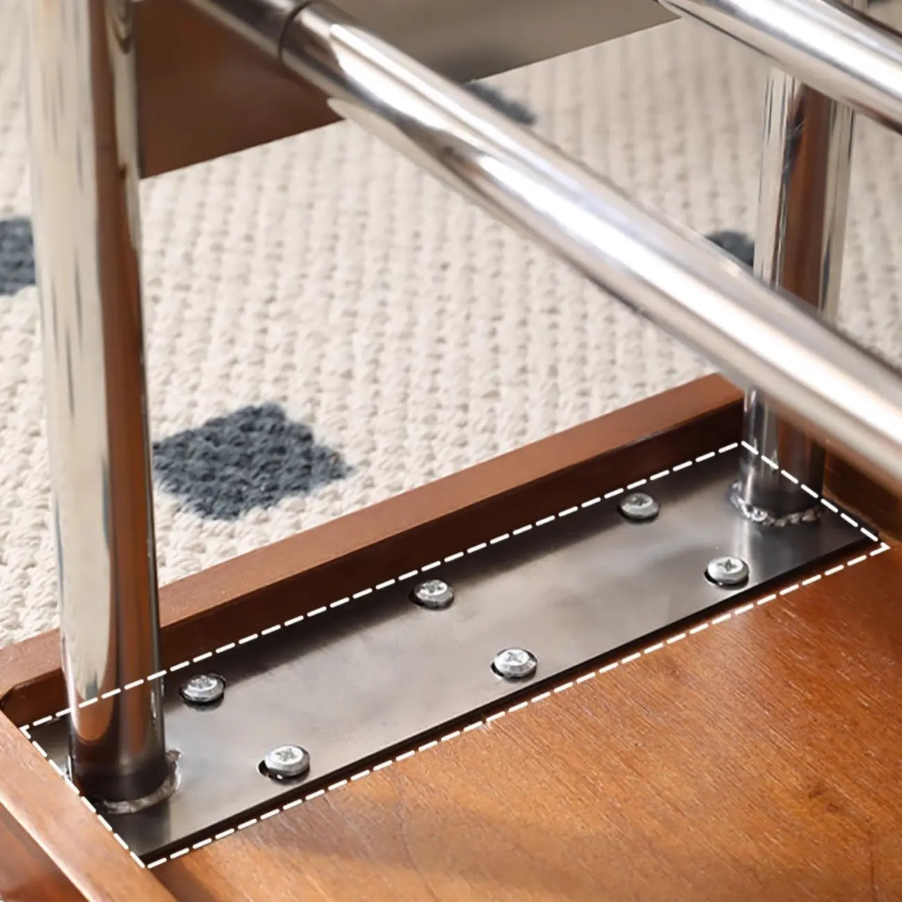 Retro Charming Rattan Metal Living Room Bench with Storage