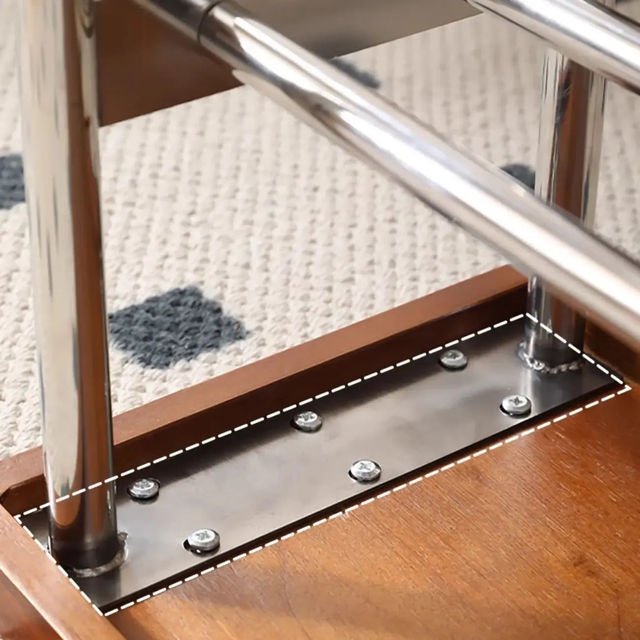 Retro Charming Rattan Metal Living Room Bench with Storage