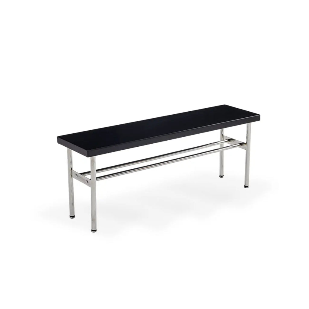 Retro Charming Rattan Metal Living Room Bench with Storage