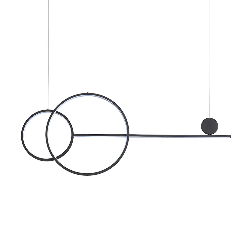 Large Gold Circular LED Island Pendant Light for Kitchen