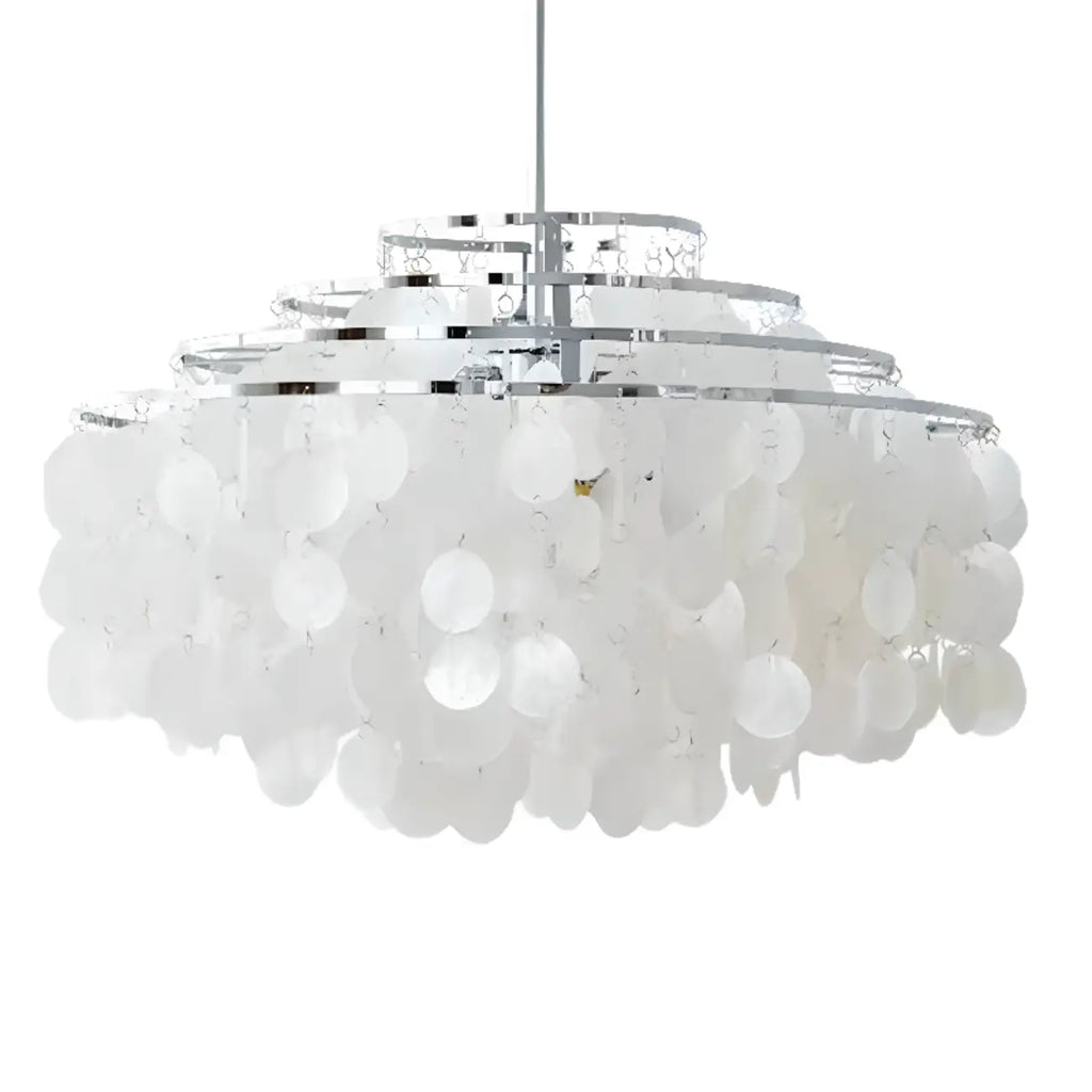 Retro Metal Coppery Tiered Shell Wind Chimes Chandelier