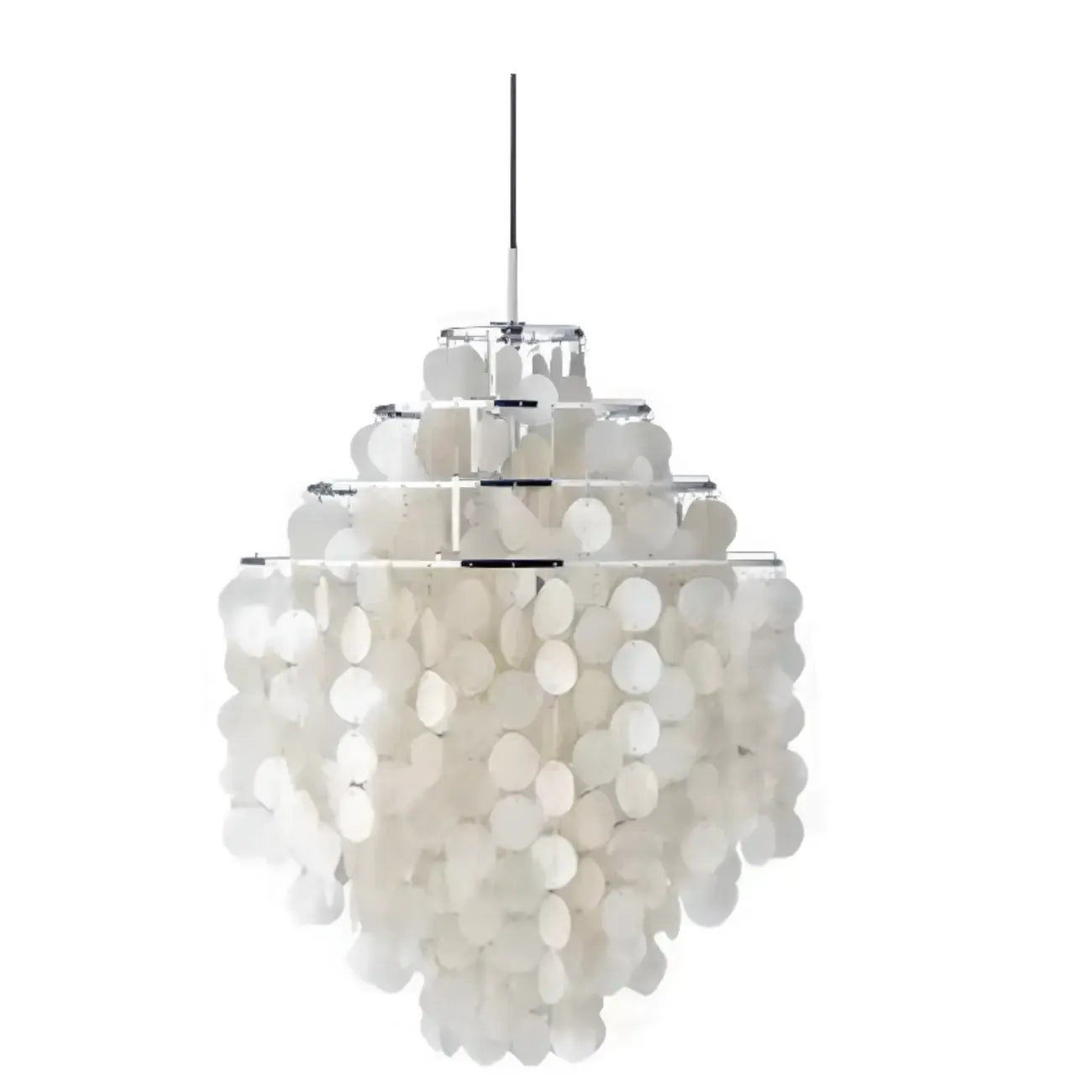 Retro Metal Coppery Tiered Shell Wind Chimes Chandelier