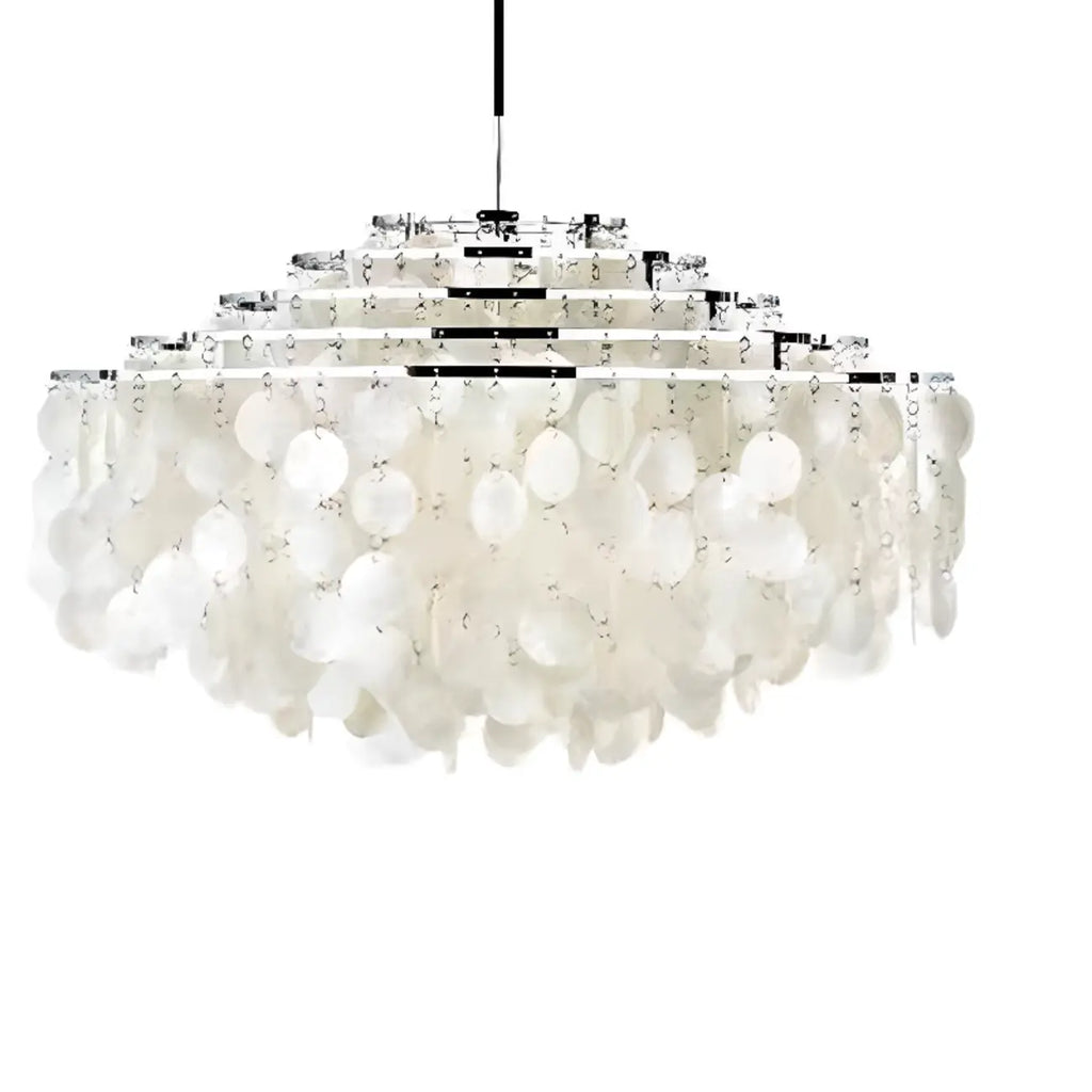 Retro Metal Coppery Tiered Shell Wind Chimes Chandelier