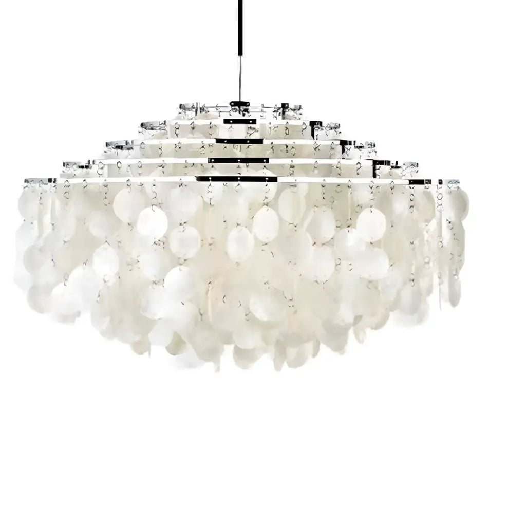 Retro Metal Coppery Tiered Shell Wind Chimes Chandelier