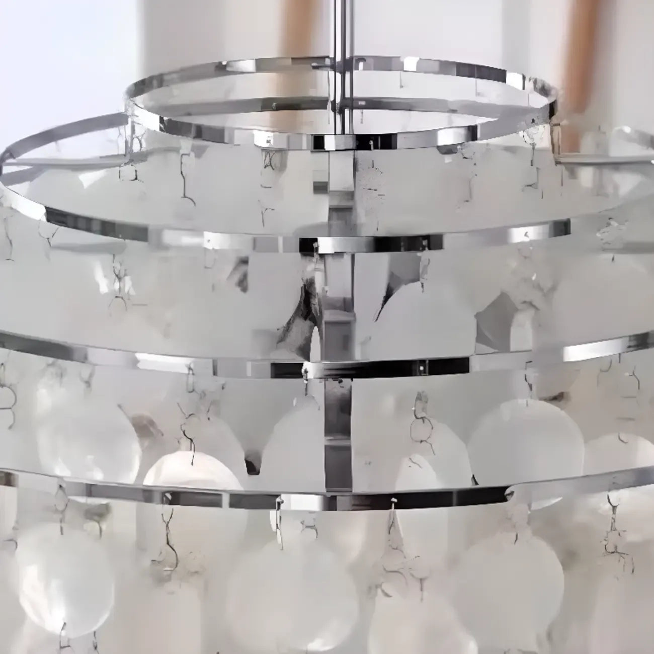 Retro Metal Coppery Tiered Shell Wind Chimes Chandelier