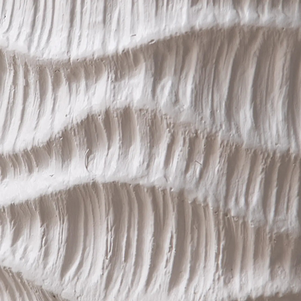 Elegant Drum Design White Wooden Side Table