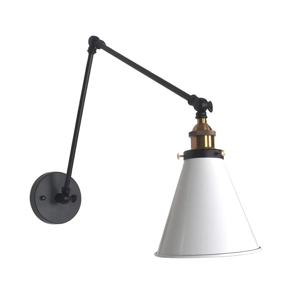 Modern Metal Tapered Swing Arm Wall Light