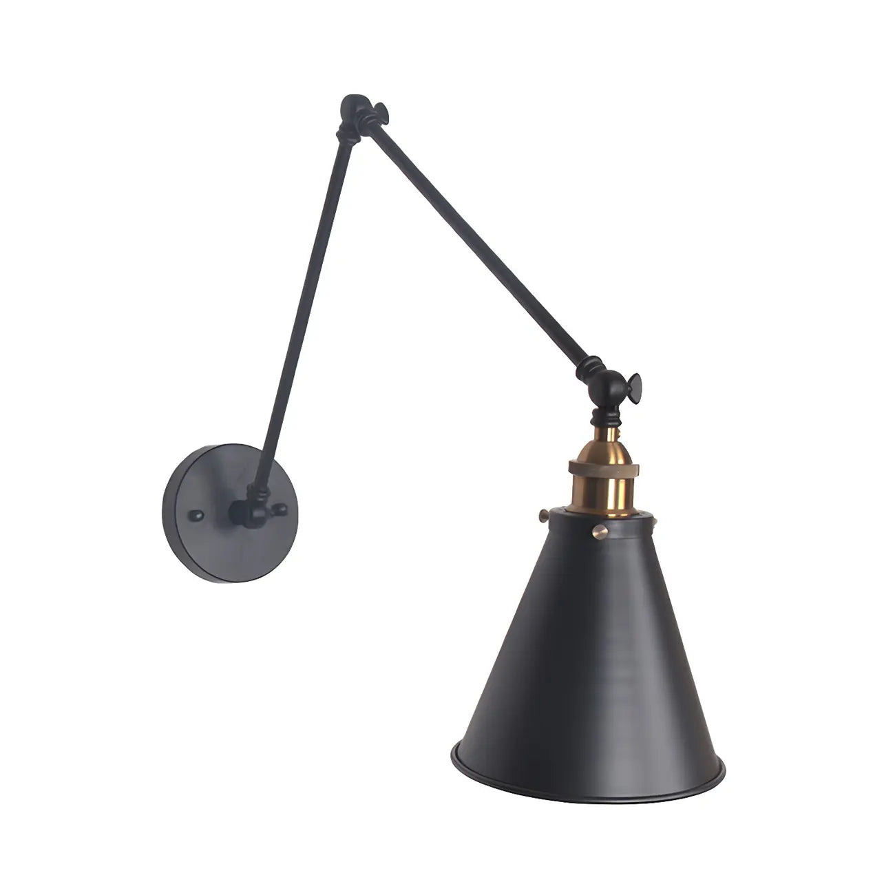 Modern Metal Tapered Swing Arm Wall Light