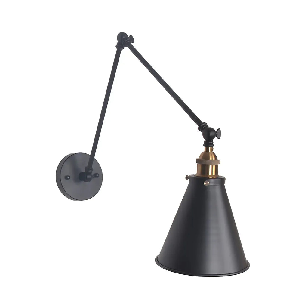 Modern Metal Tapered Swing Arm Wall Light