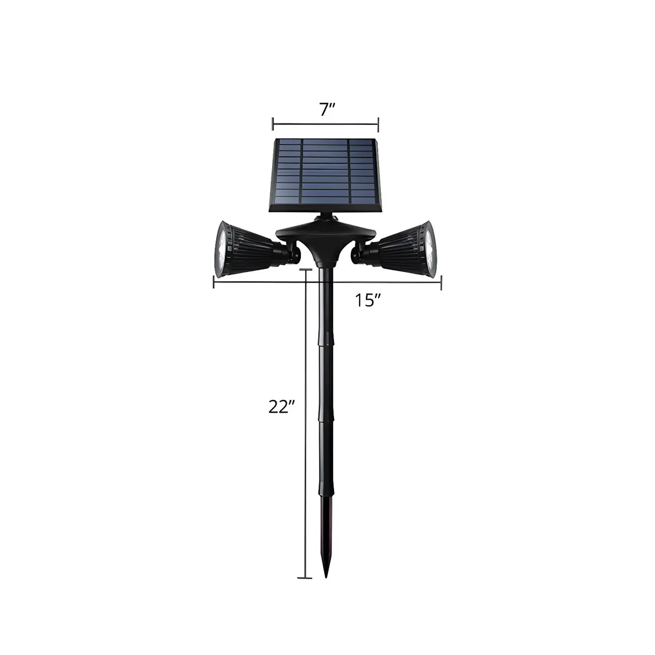 Modern Solar 2-Light Adjustable Landscape Lighting
