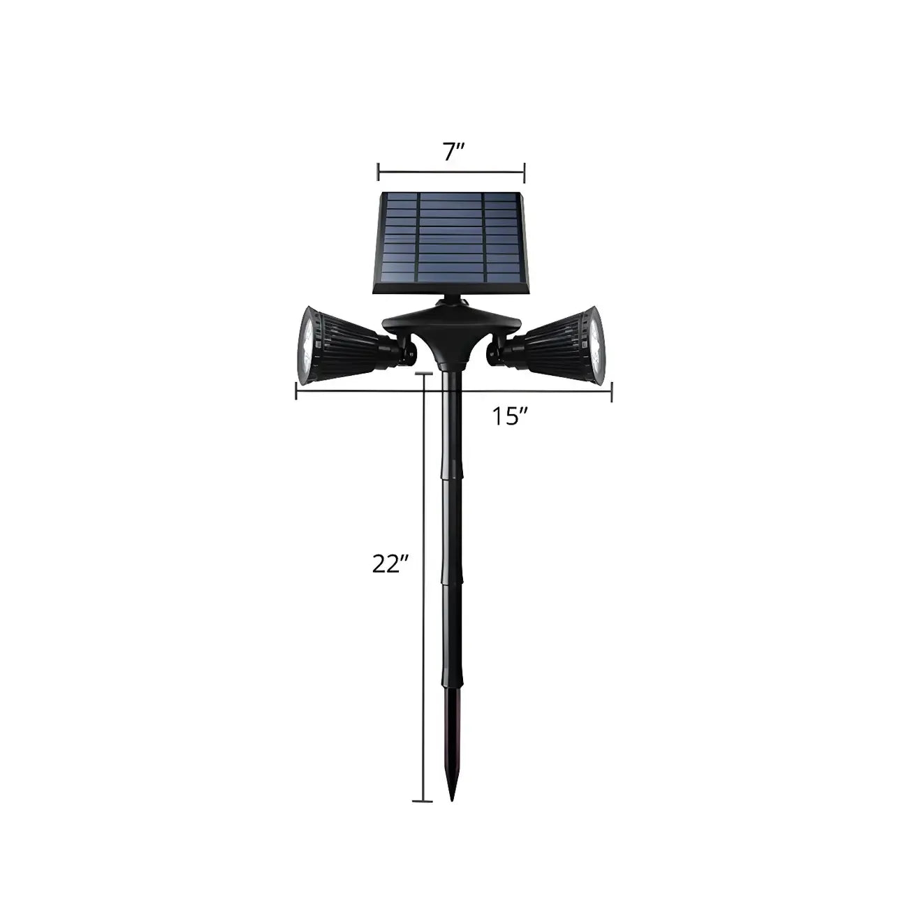 Modern Solar 2-Light Adjustable Landscape Lighting