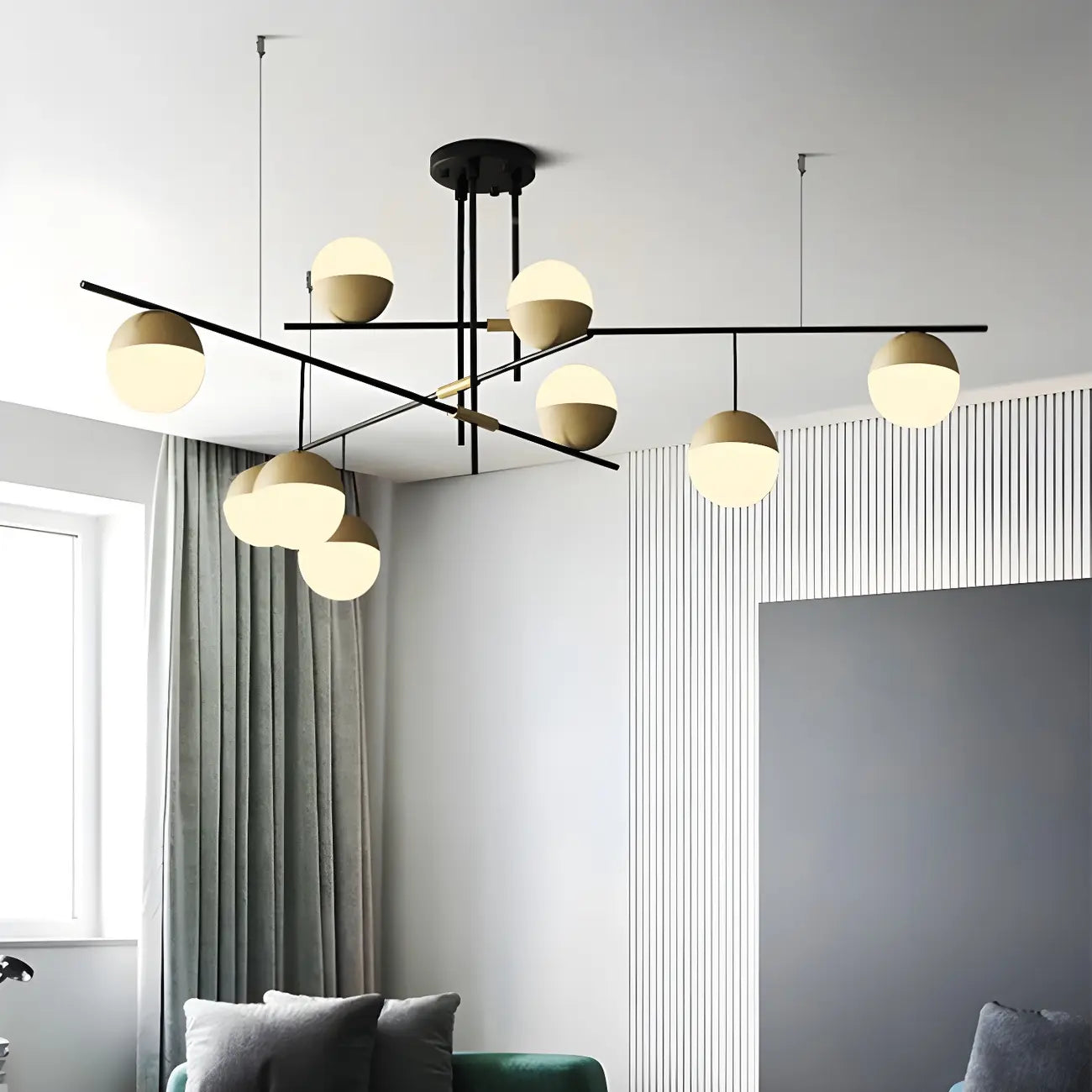 Minimalist Sputnik 9-Light Globe Island Pendant Light for Kitchen