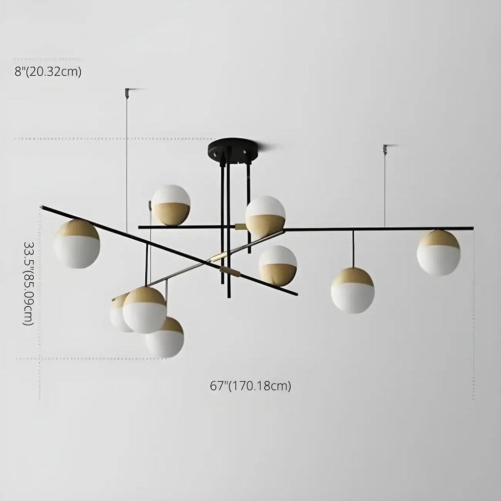 Minimalist Sputnik 9-Light Globe Island Pendant Light for Kitchen