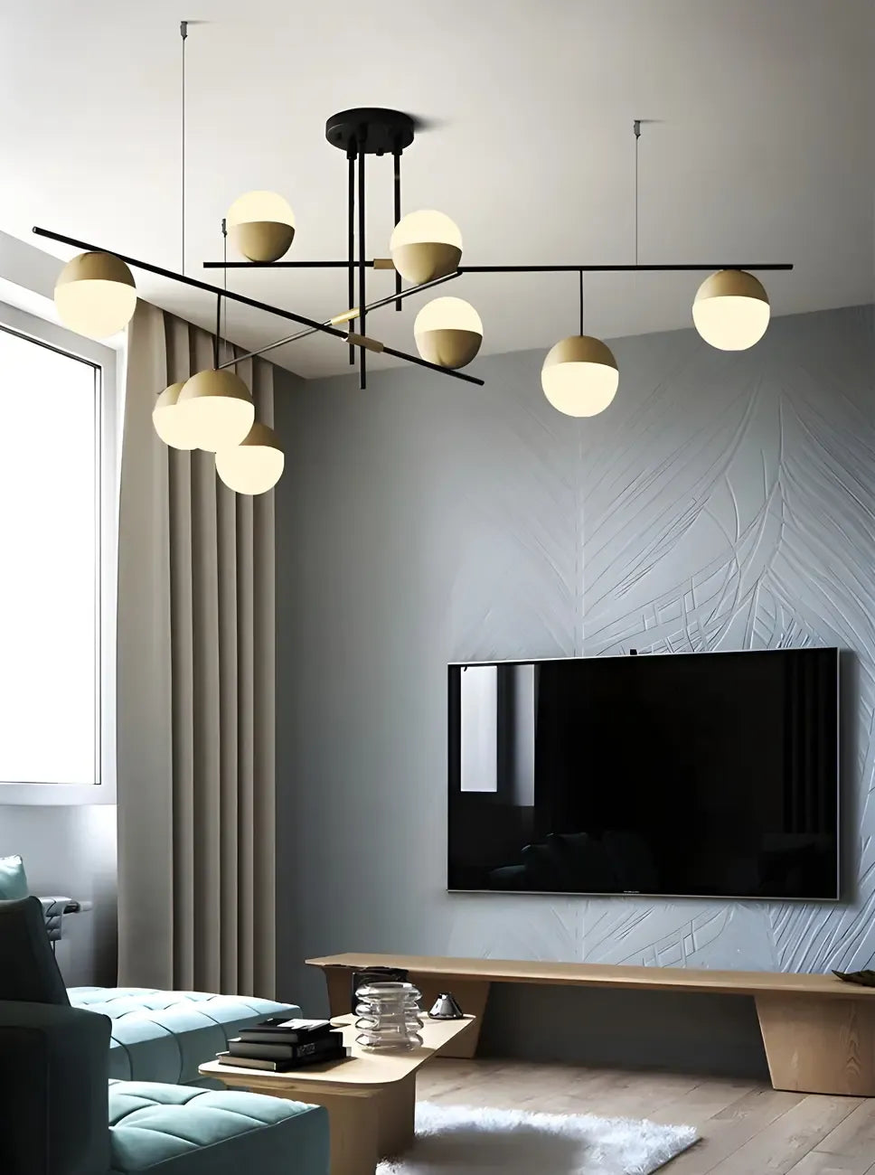 Minimalist Sputnik 9-Light Globe Island Pendant Light for Kitchen