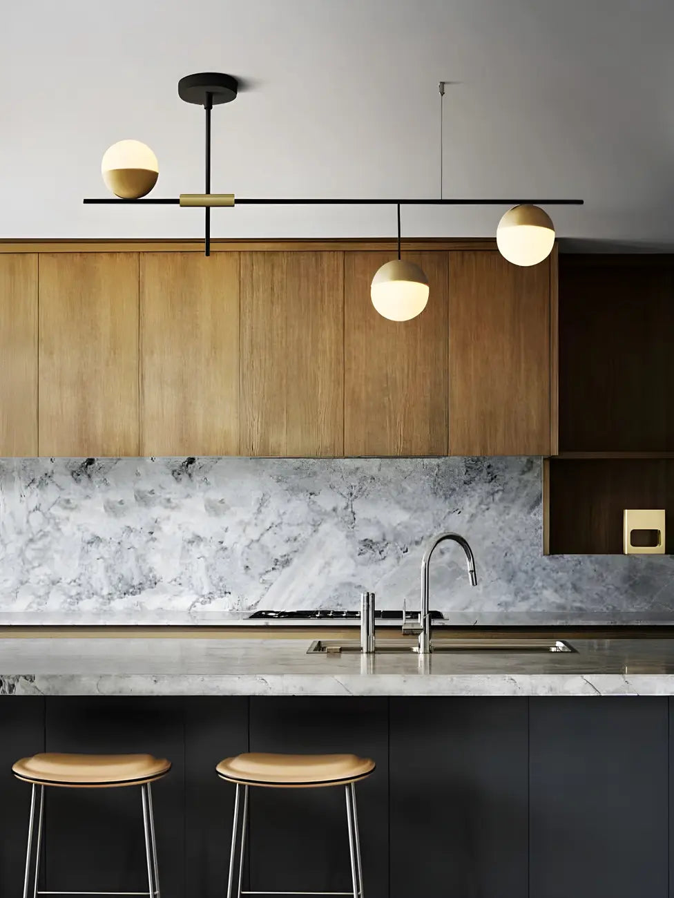 Minimalist Sputnik 9-Light Globe Island Pendant Light for Kitchen