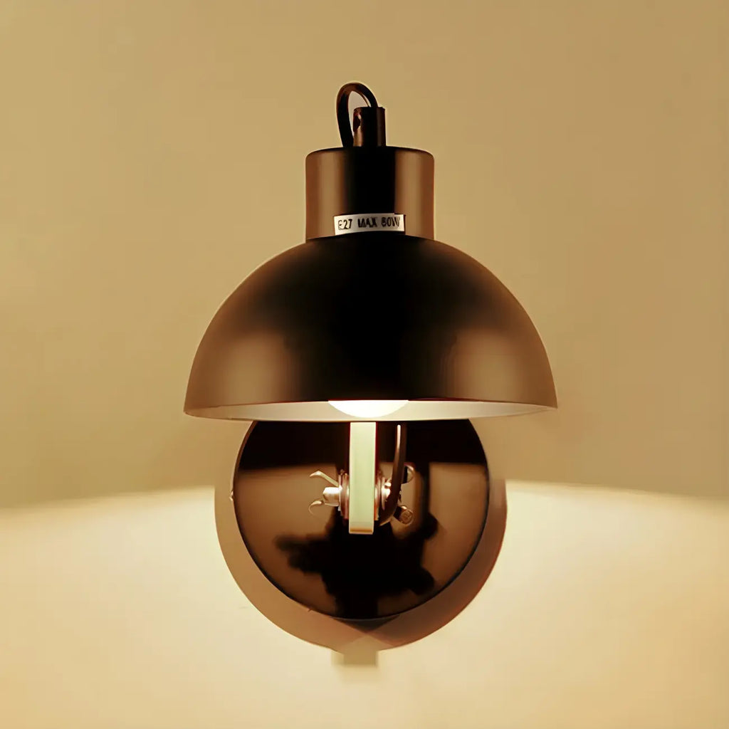 Stylish Natural Wood and White Metal Swing Arm Wall Light