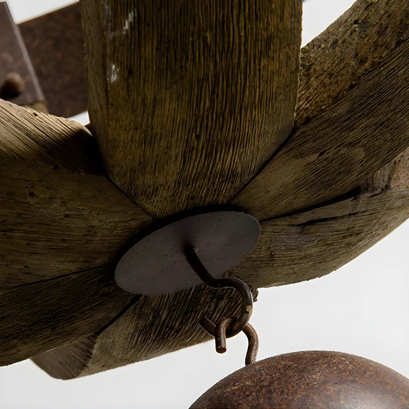 Modern Mid Century Orb Chandelier with Stone Candelabra