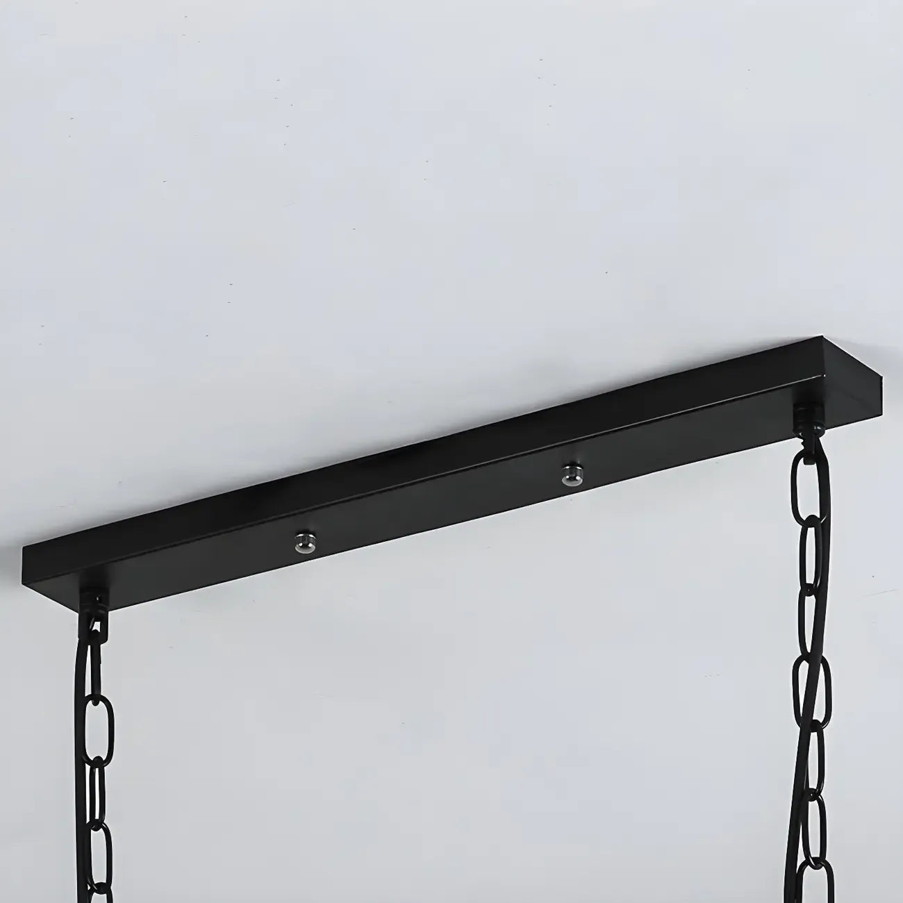 Industrial Black Metal Cage Chandelier for Kitchen