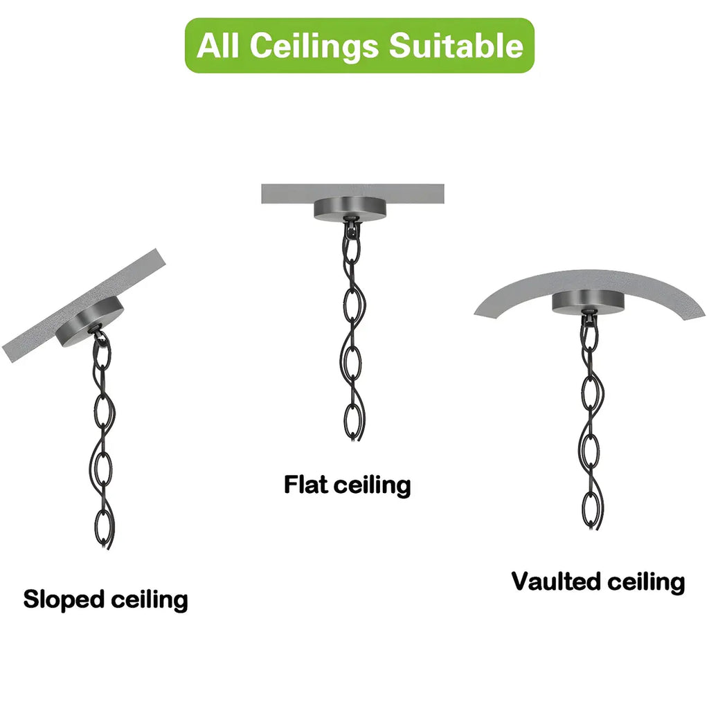 Industrial Black Metal Square Caged Kitchen Pendant Chandelier