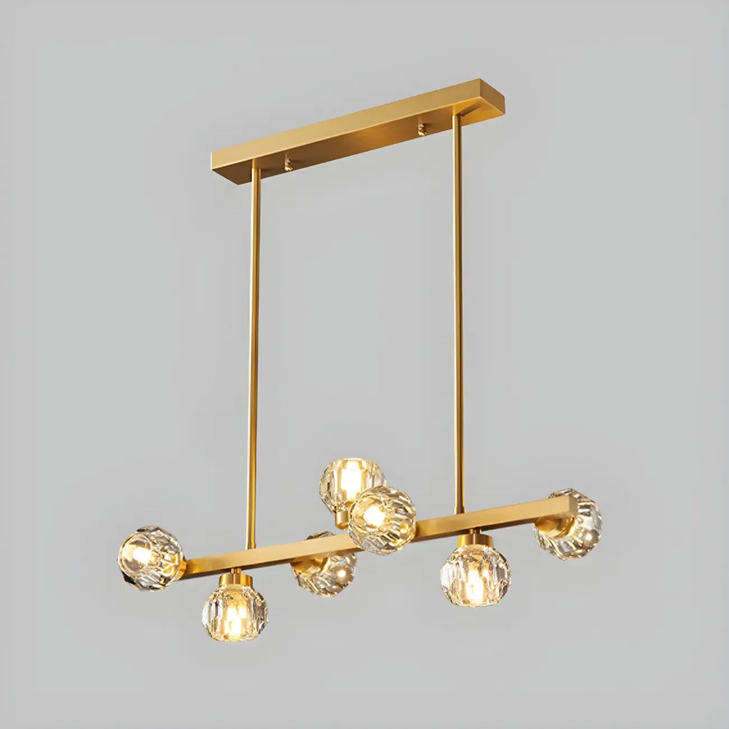 Modern Gold Crystal Chandelier for Kitchen Island