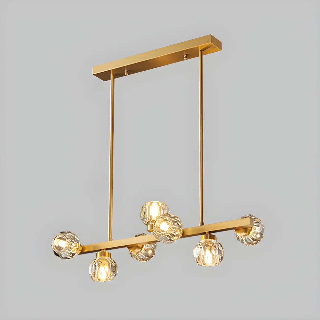 Modern Gold Crystal Chandelier for Kitchen Island