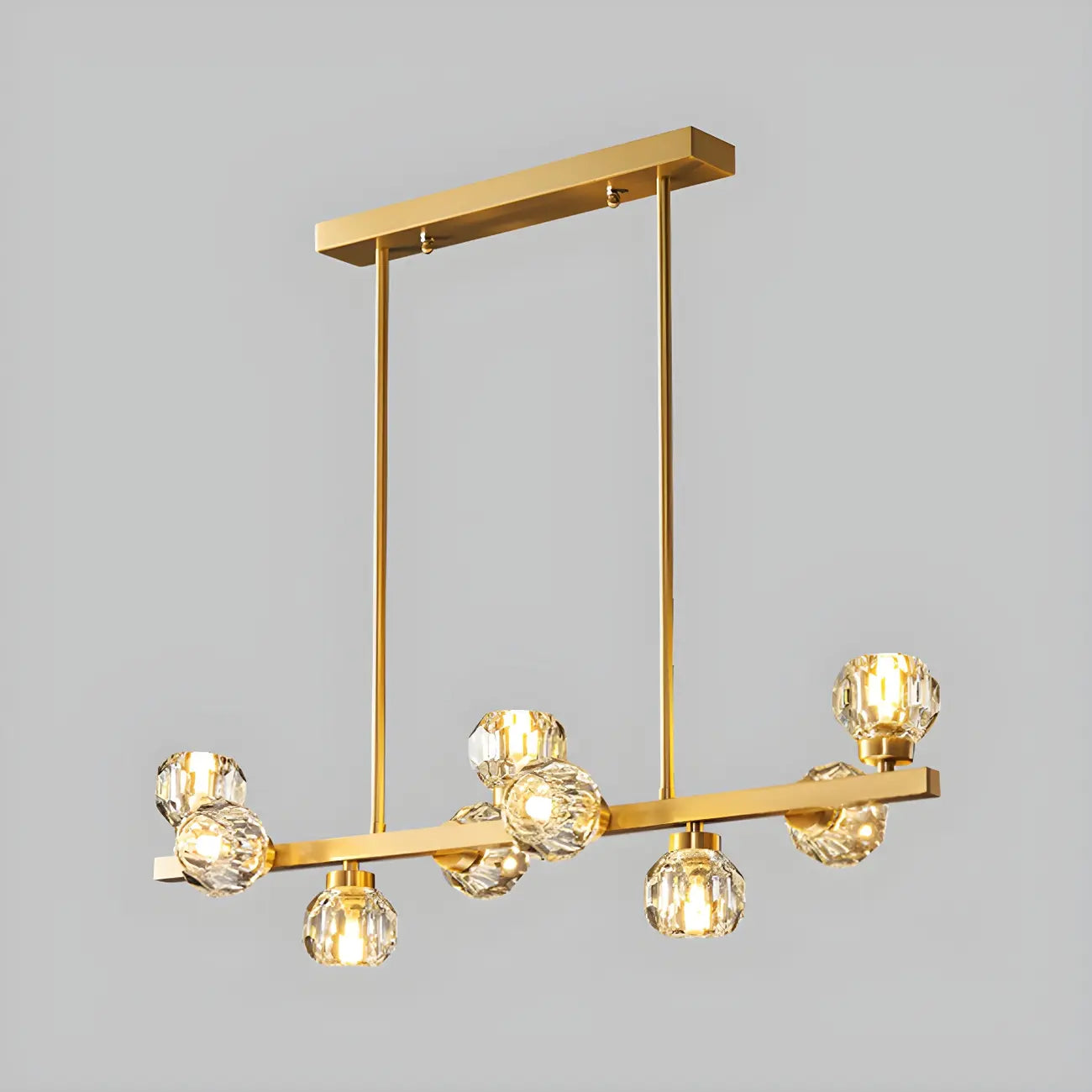 Modern Gold Crystal Chandelier for Kitchen Island