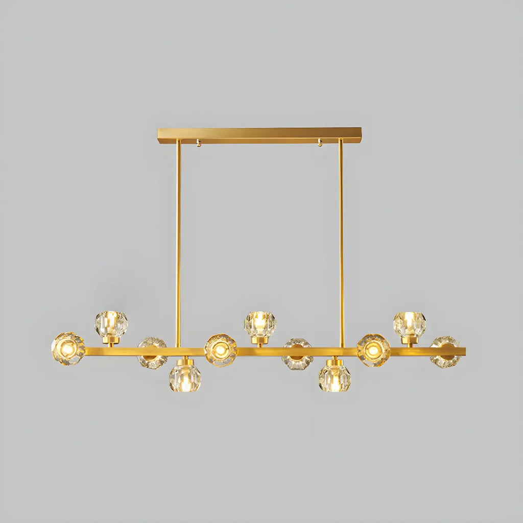 Modern Gold Crystal Chandelier for Kitchen Island