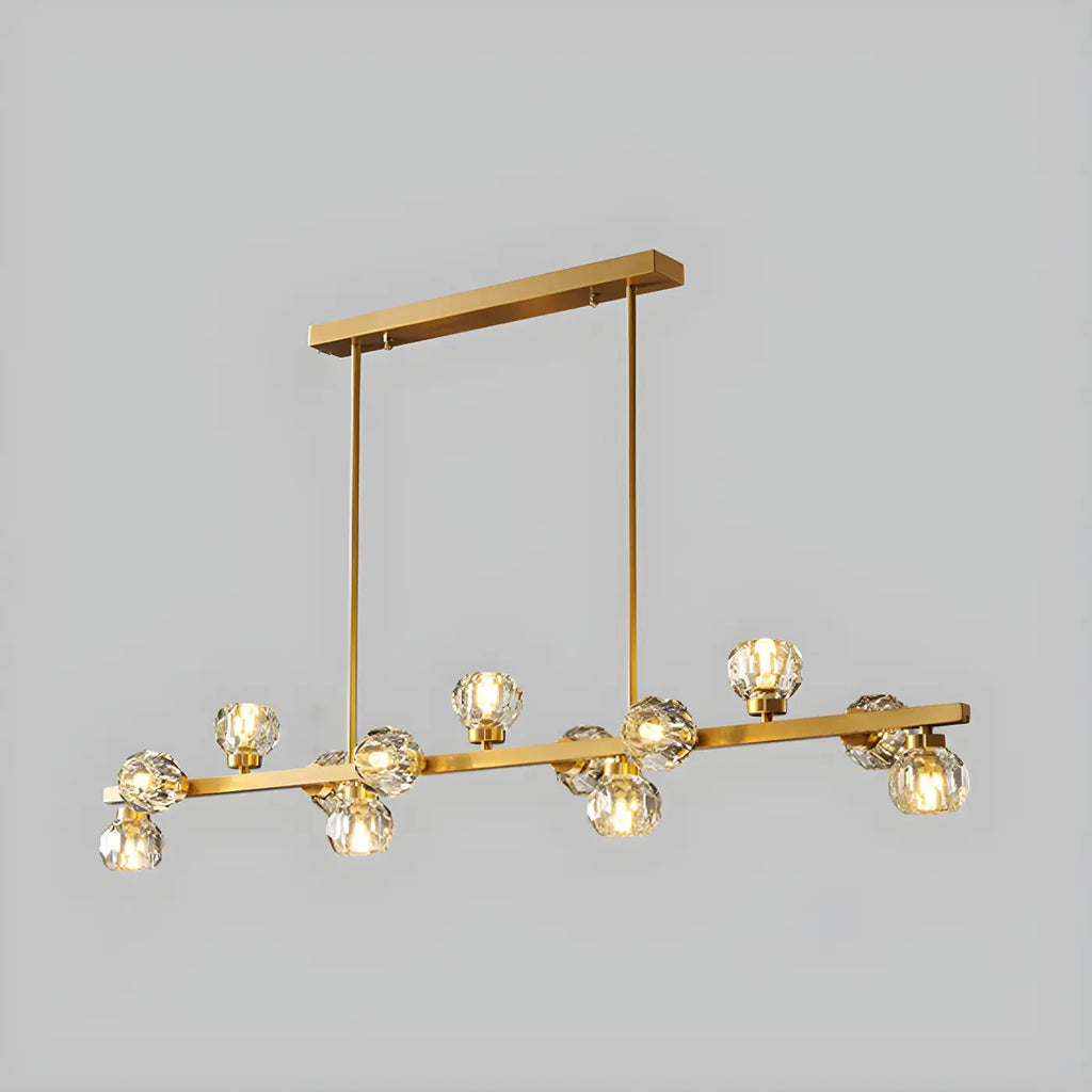 Modern Gold Crystal Chandelier for Kitchen Island