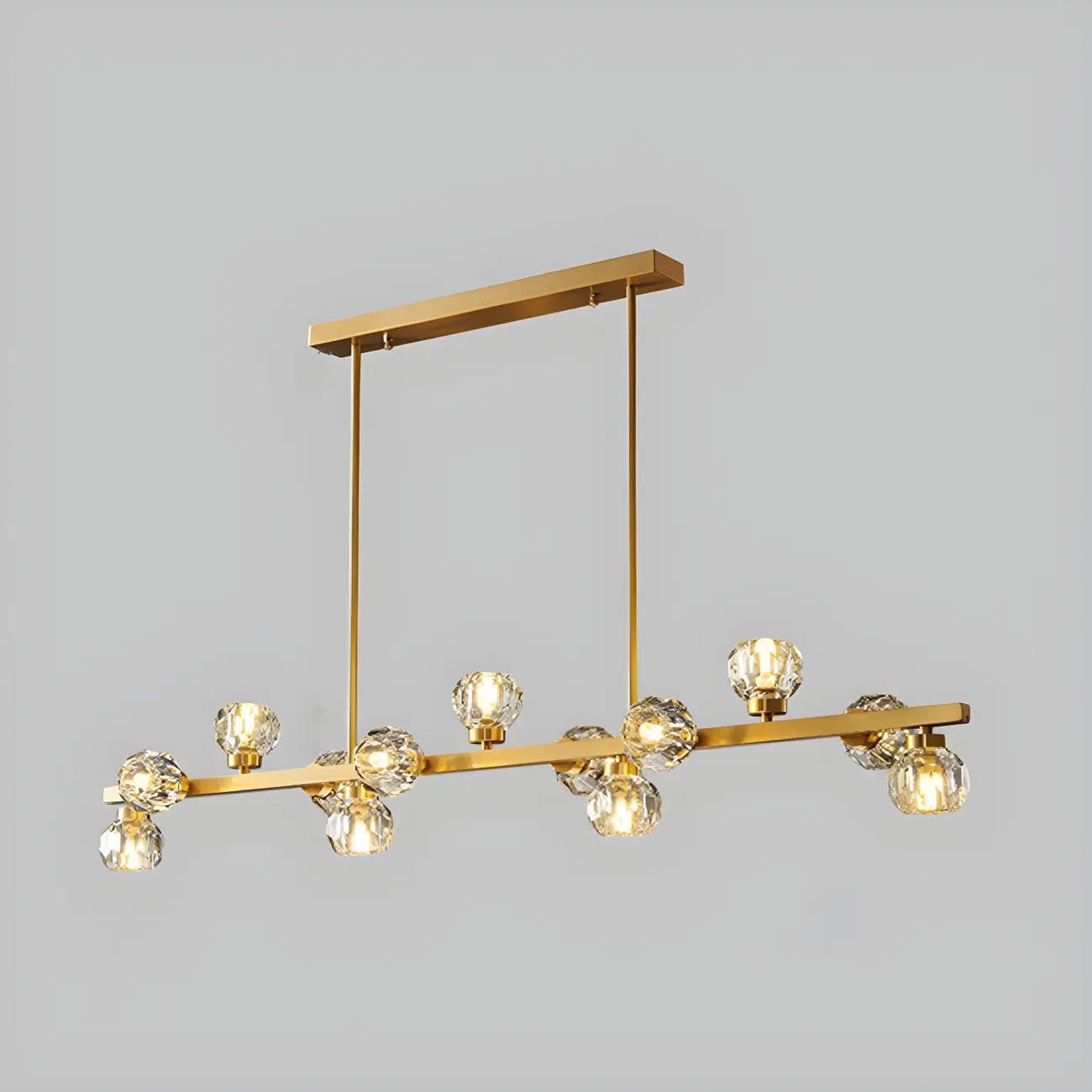 Modern Gold Crystal Chandelier for Kitchen Island