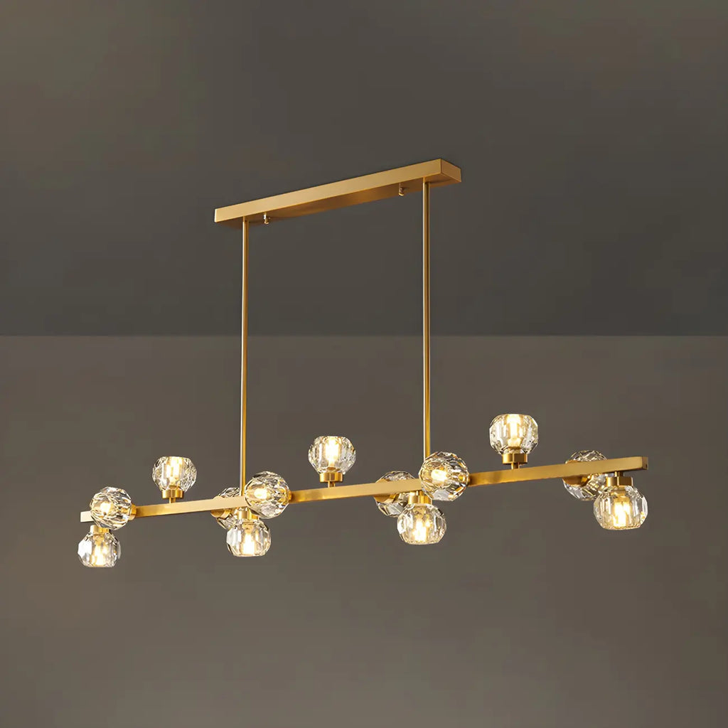 Modern Gold Crystal Chandelier for Kitchen Island
