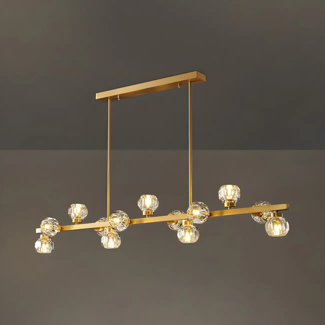 Modern Gold Crystal Chandelier for Kitchen Island