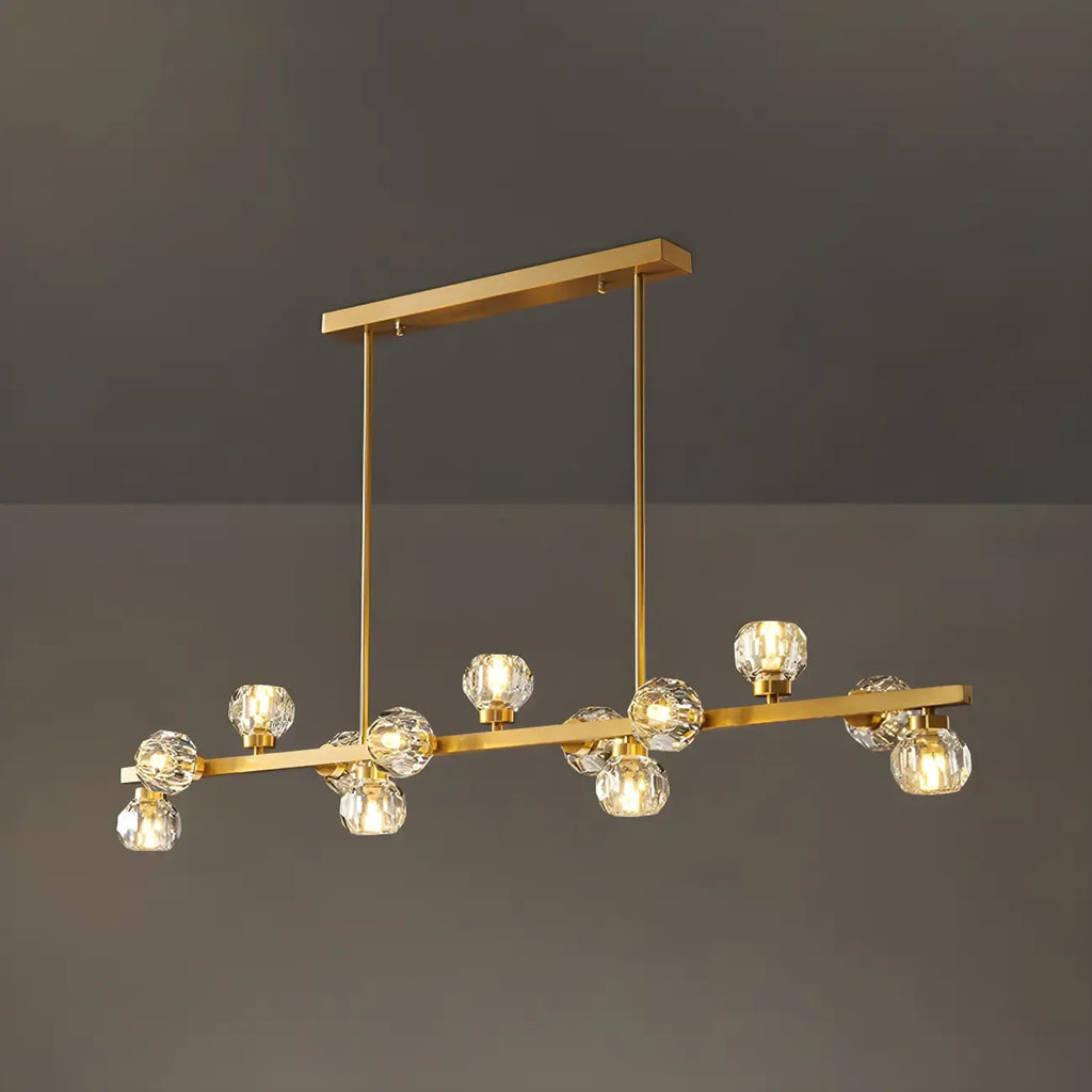 Modern Gold Crystal Chandelier for Kitchen Island