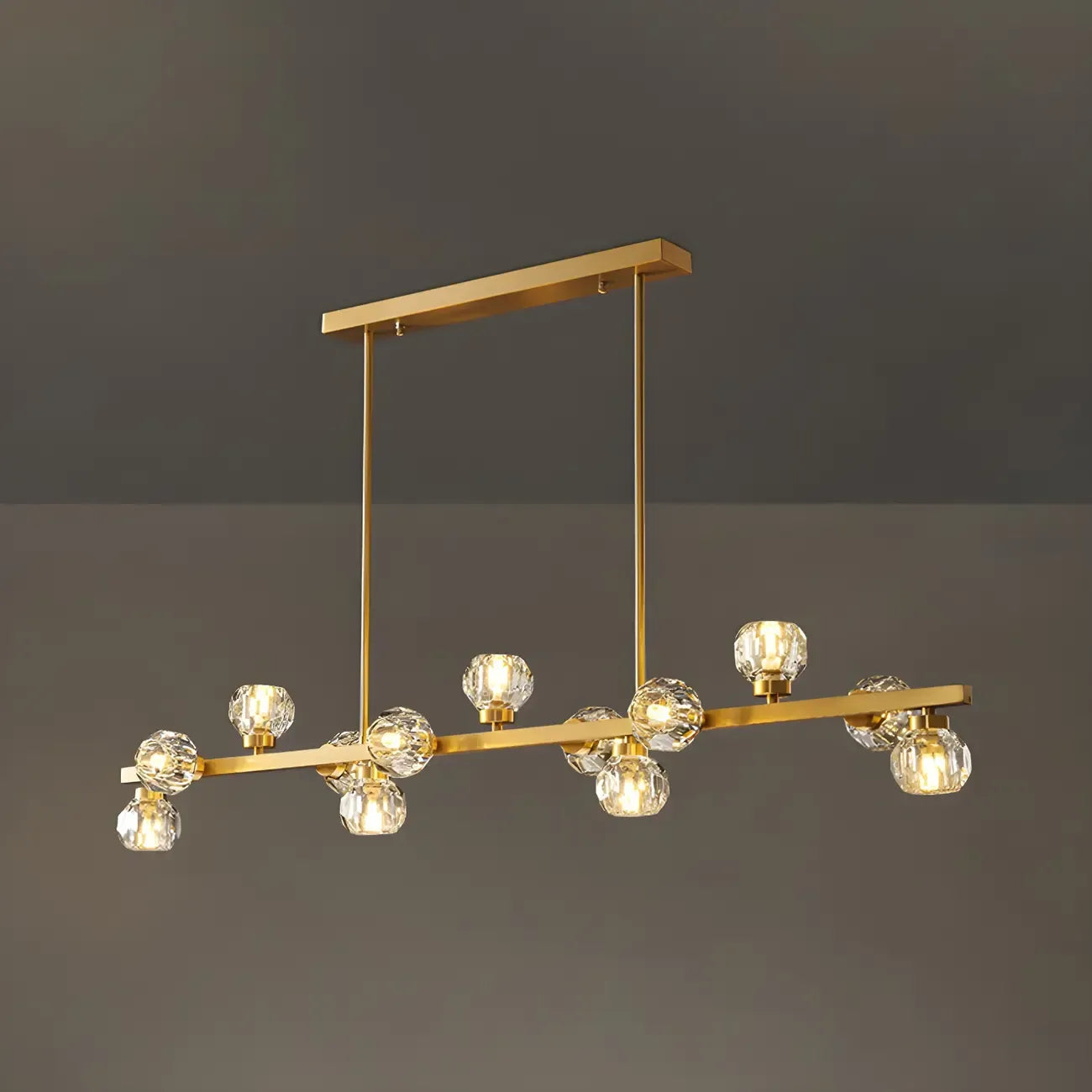 Modern Gold Crystal Chandelier for Kitchen Island