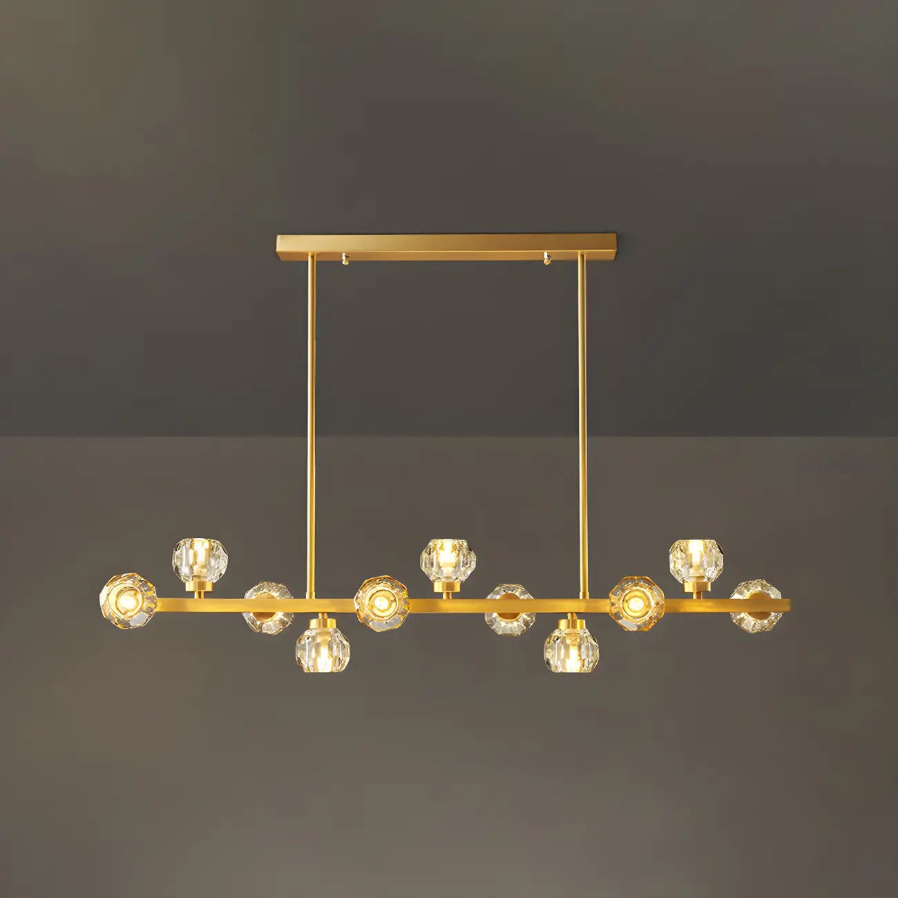 Modern Gold Crystal Chandelier for Kitchen Island