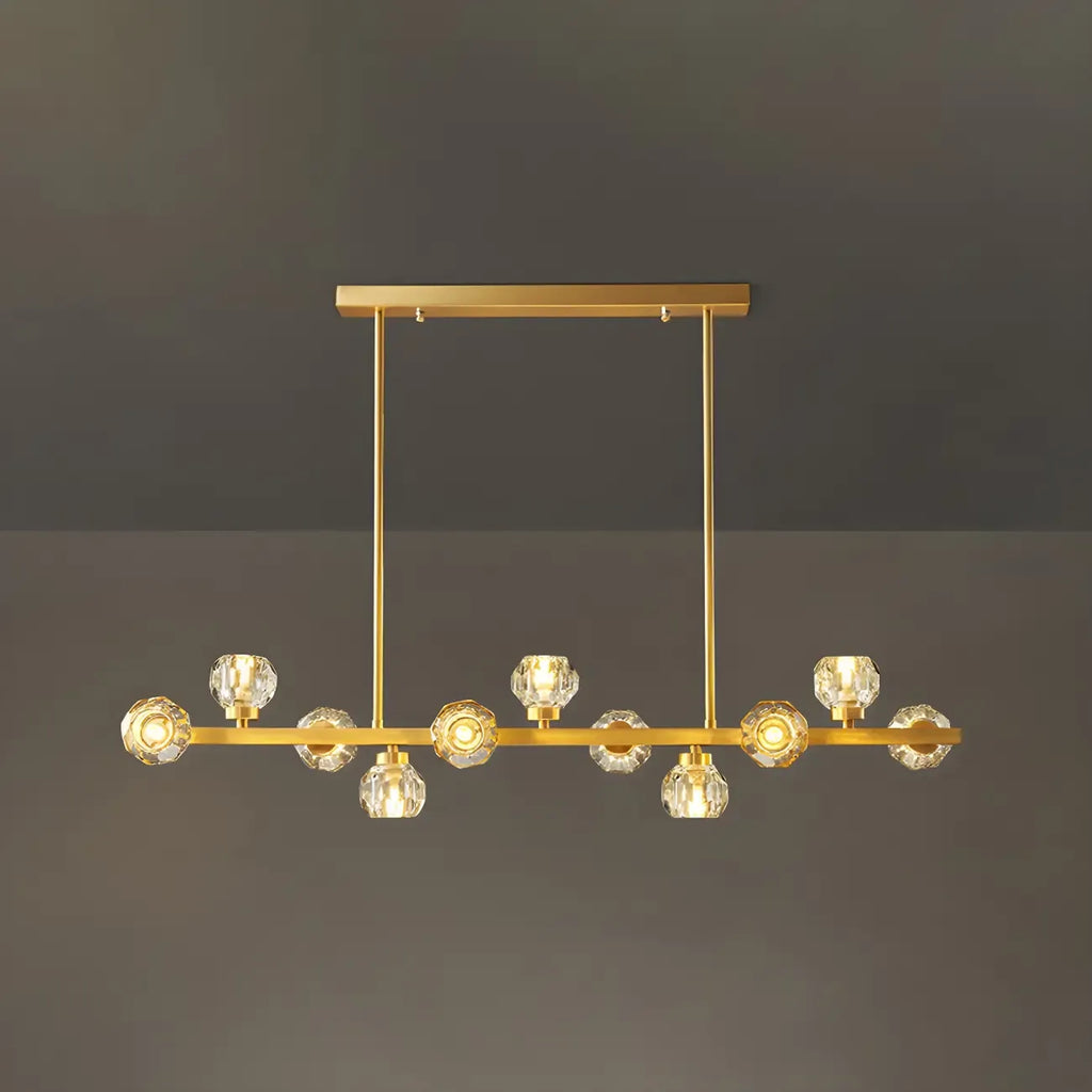 Modern Gold Crystal Chandelier for Kitchen Island