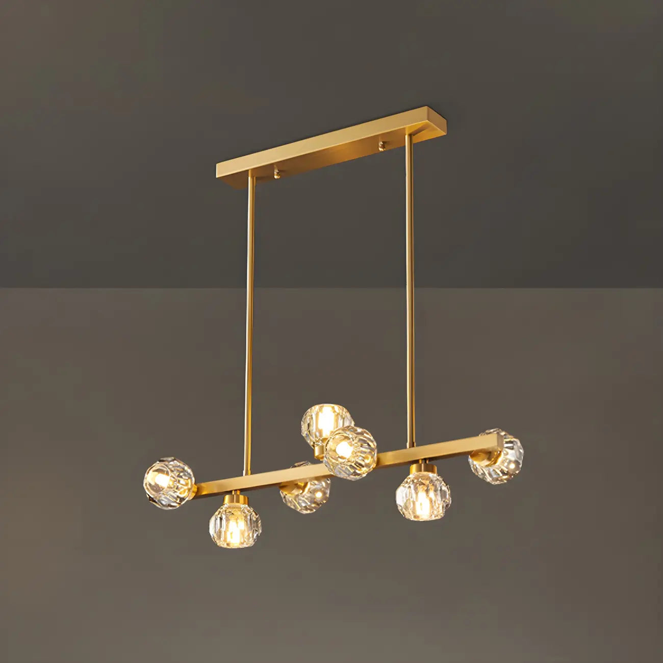 Modern Gold Crystal Chandelier for Kitchen Island