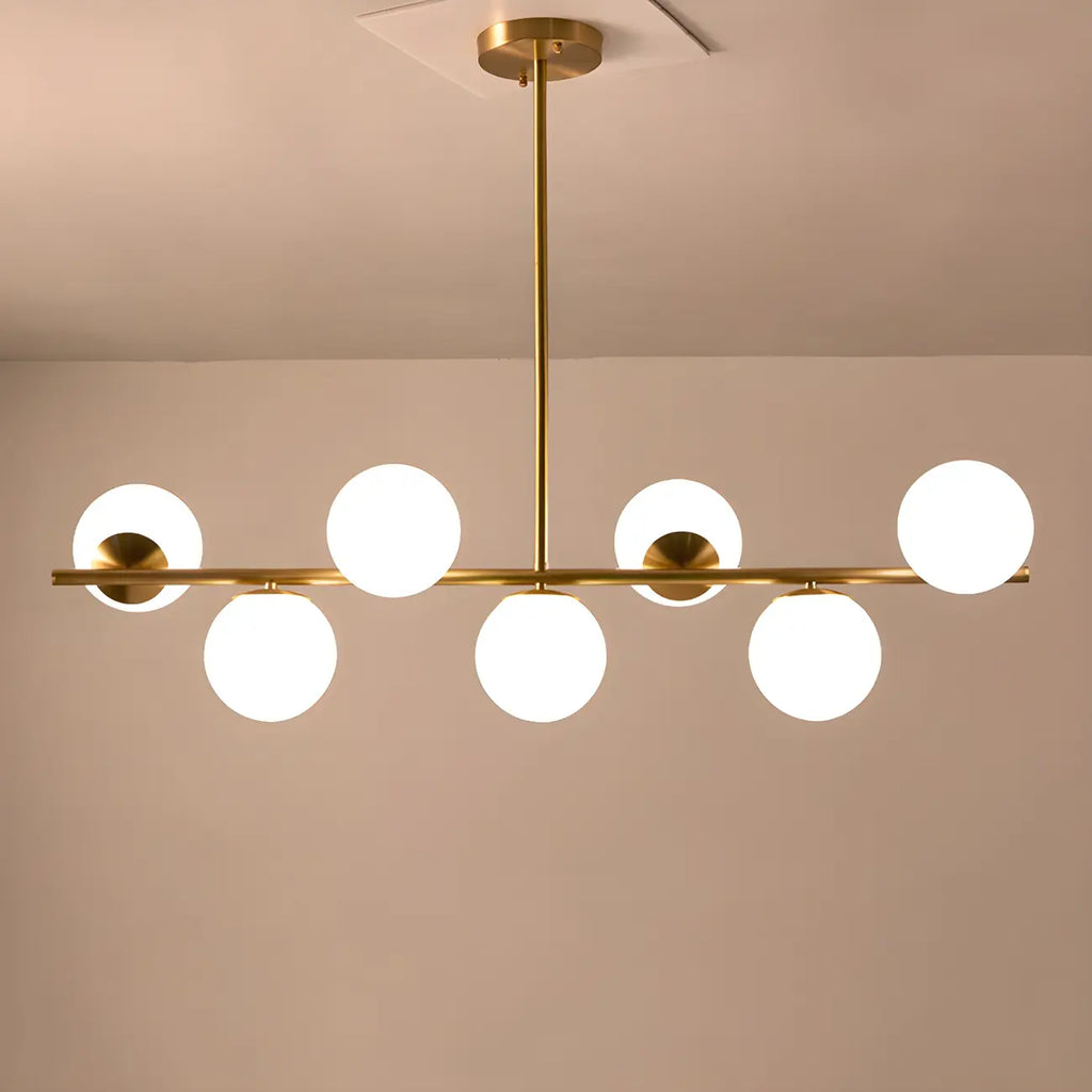 Modern Copper Globe Multi-Light Island Pendant Light