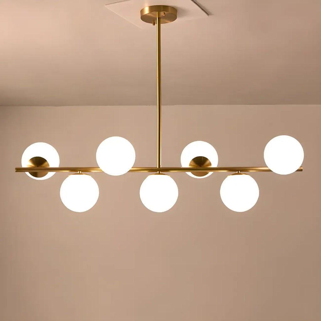 Modern Copper Globe Multi-Light Island Pendant Light